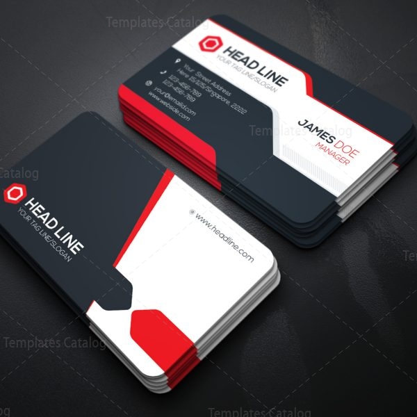 Stylish Visiting Card Template 000085 - Template Catalog