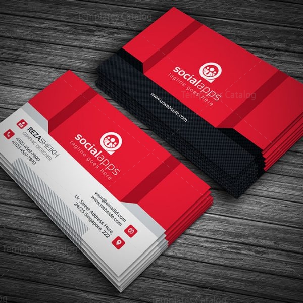 3D Effect Business Card Template 000143 - Template Catalog