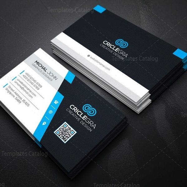 Company Business Card Design Template 000162 - Template Catalog