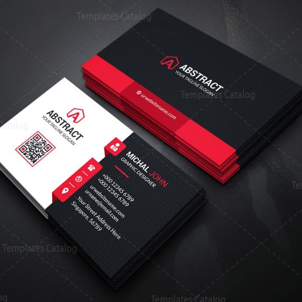 Professional Visiting Card Template 000124 - Template Catalog