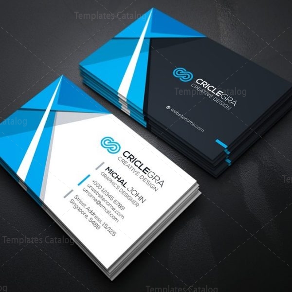 Sleek Corporate Business Card Template 000165 - Template Catalog