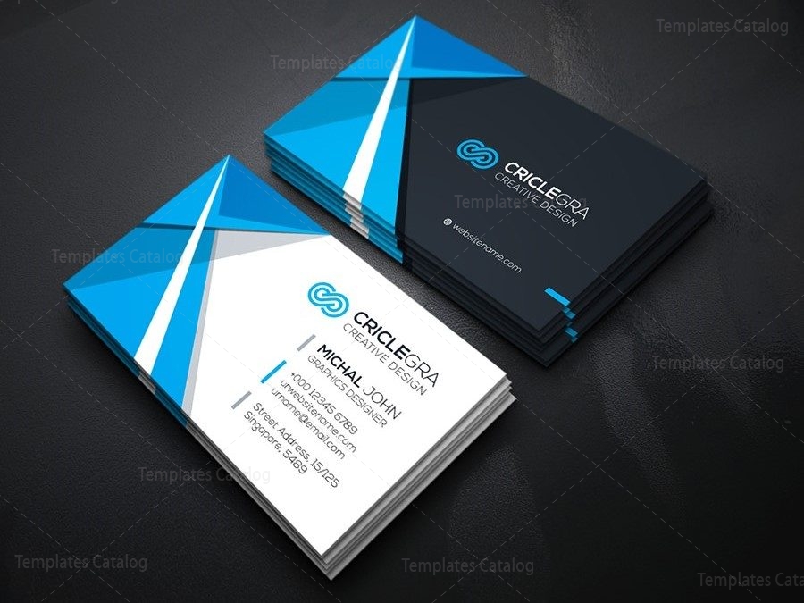 Sleek Corporate Business Card Template 4 Template Catalog