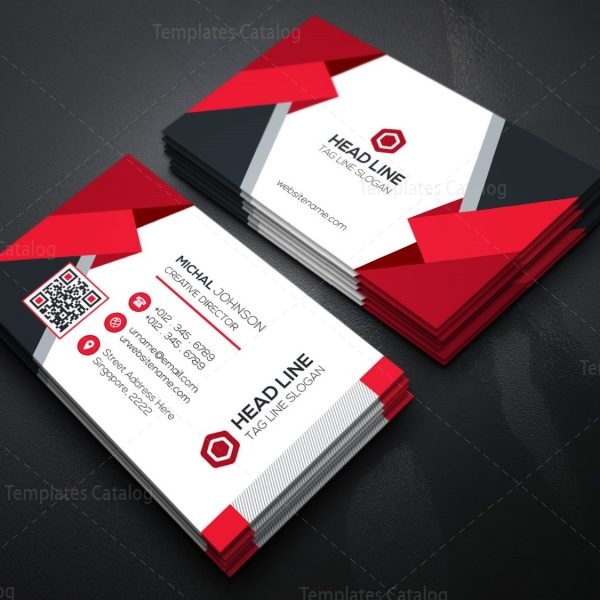 Stylish Business Card Template 000166 - Template Catalog