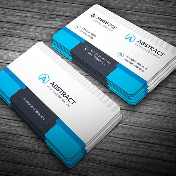 Professional Business Card Template 000100 - Template Catalog