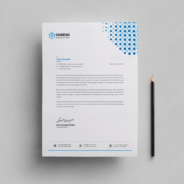 Dot Letterhead Template 000410 - Template Catalog