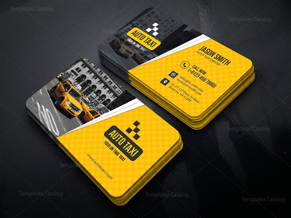 Taxi Business Card Template 000479 Template Catalog