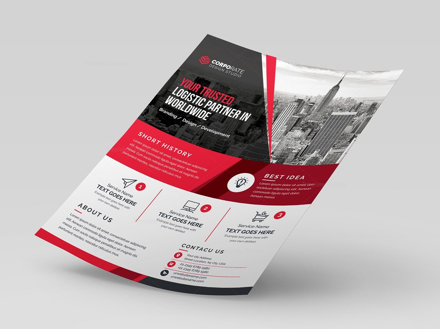 Corporate Flyer with Different Color variations 1 - Template Catalog