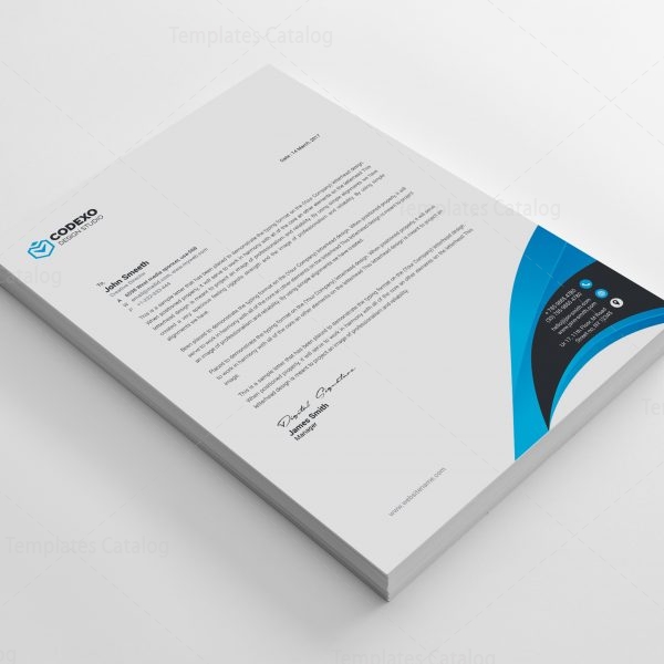 First Class Letterhead Template 000608 - Template Catalog