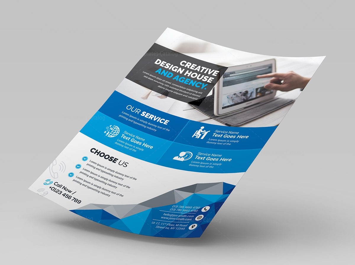 Futuristic Corporate Flyer Template 1 - Template Catalog