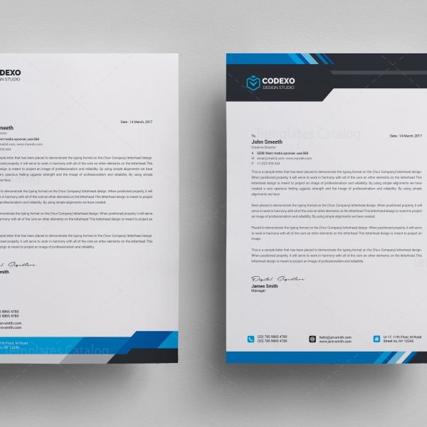 High Quality Letterhead Stationary Template 000609 - Template Catalog