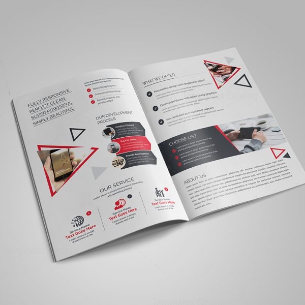 Topaz Corporate Bi-Fold Brochure Template 000722 - Template Catalog