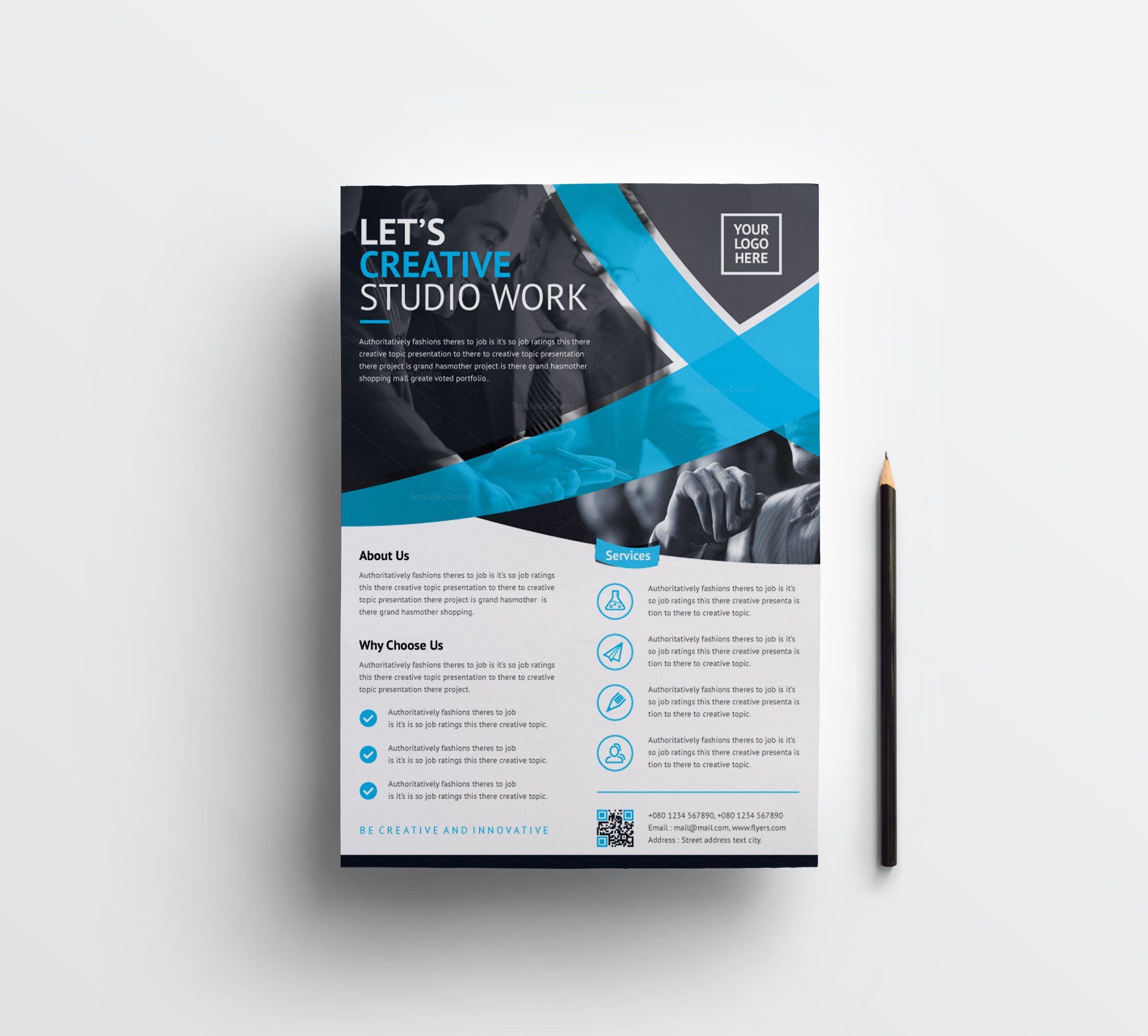 Glaucus Professional Corporate Flyer Template 000998 - Template Catalog