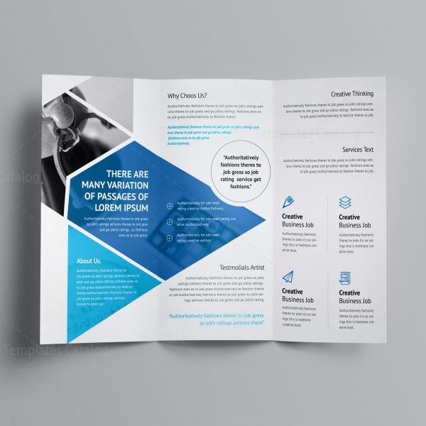 Aether Corporate Tri-Fold Brochure Template 001160 - Template Catalog