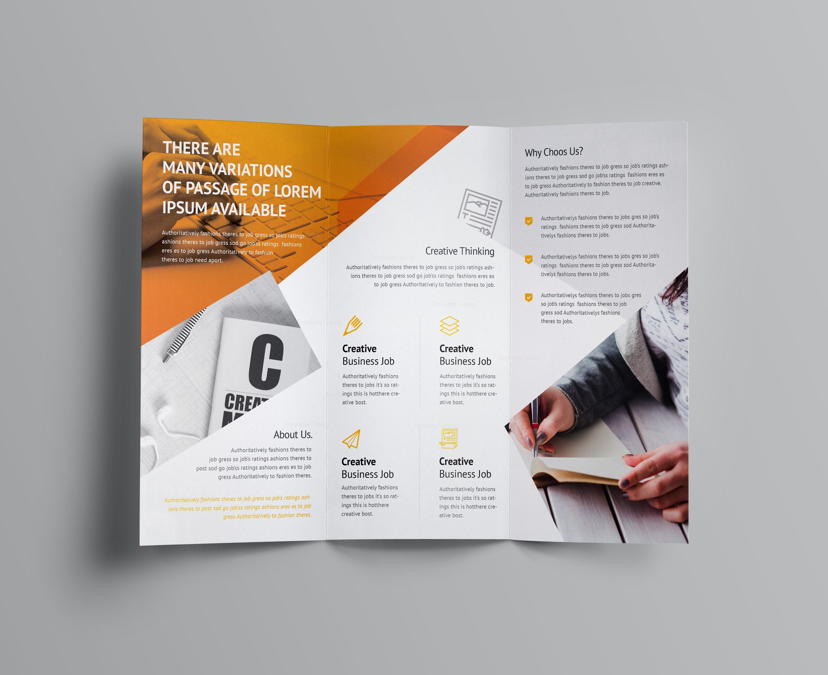 Cerberus Corporate Tri-Fold Brochure Template 001158 - Template Catalog