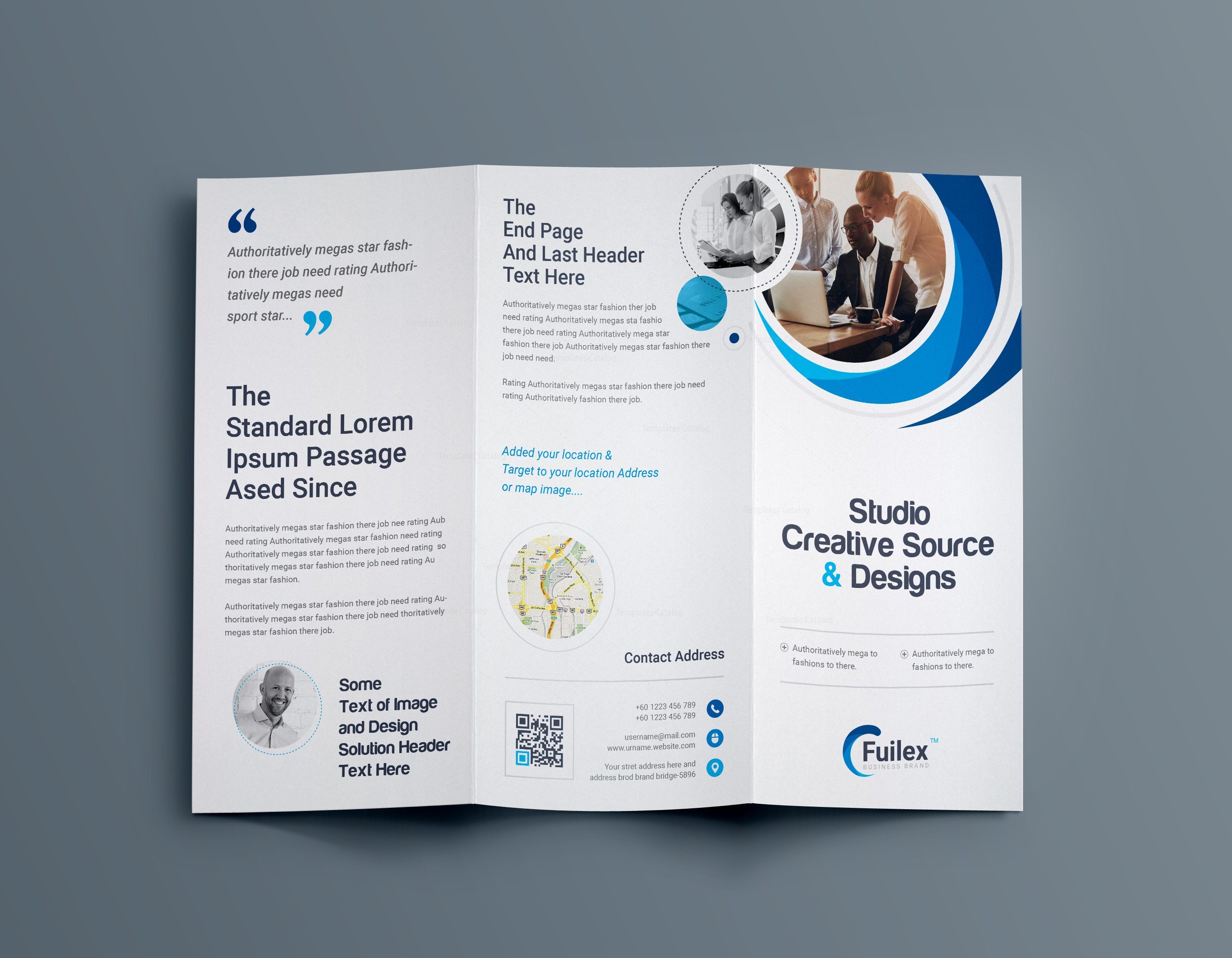 Hypnosis Professional Tri-Fold Brochure Template 001203 - Template Catalog