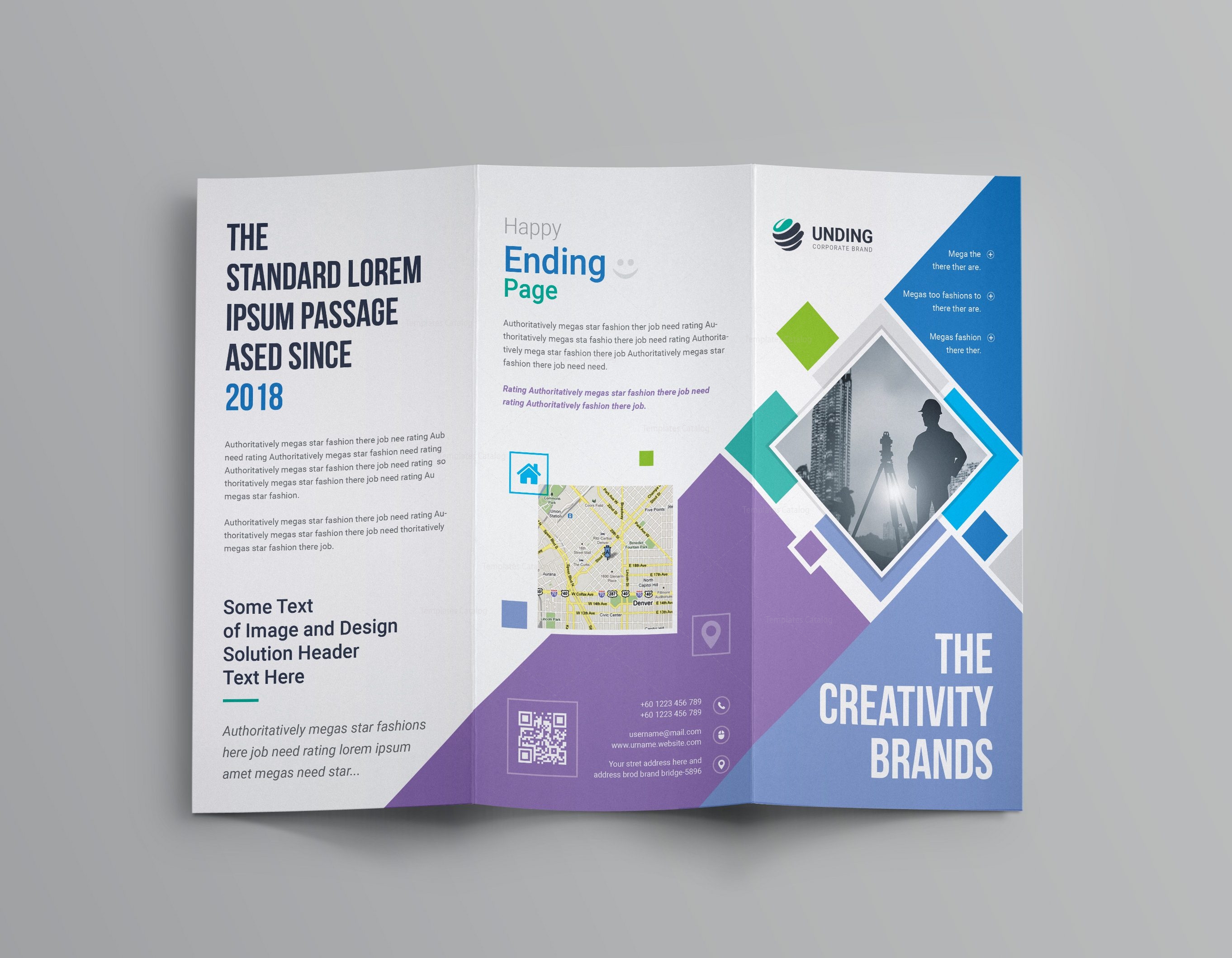 Neptune Professional Corporate Tri-Fold Brochure Template 001207 ...