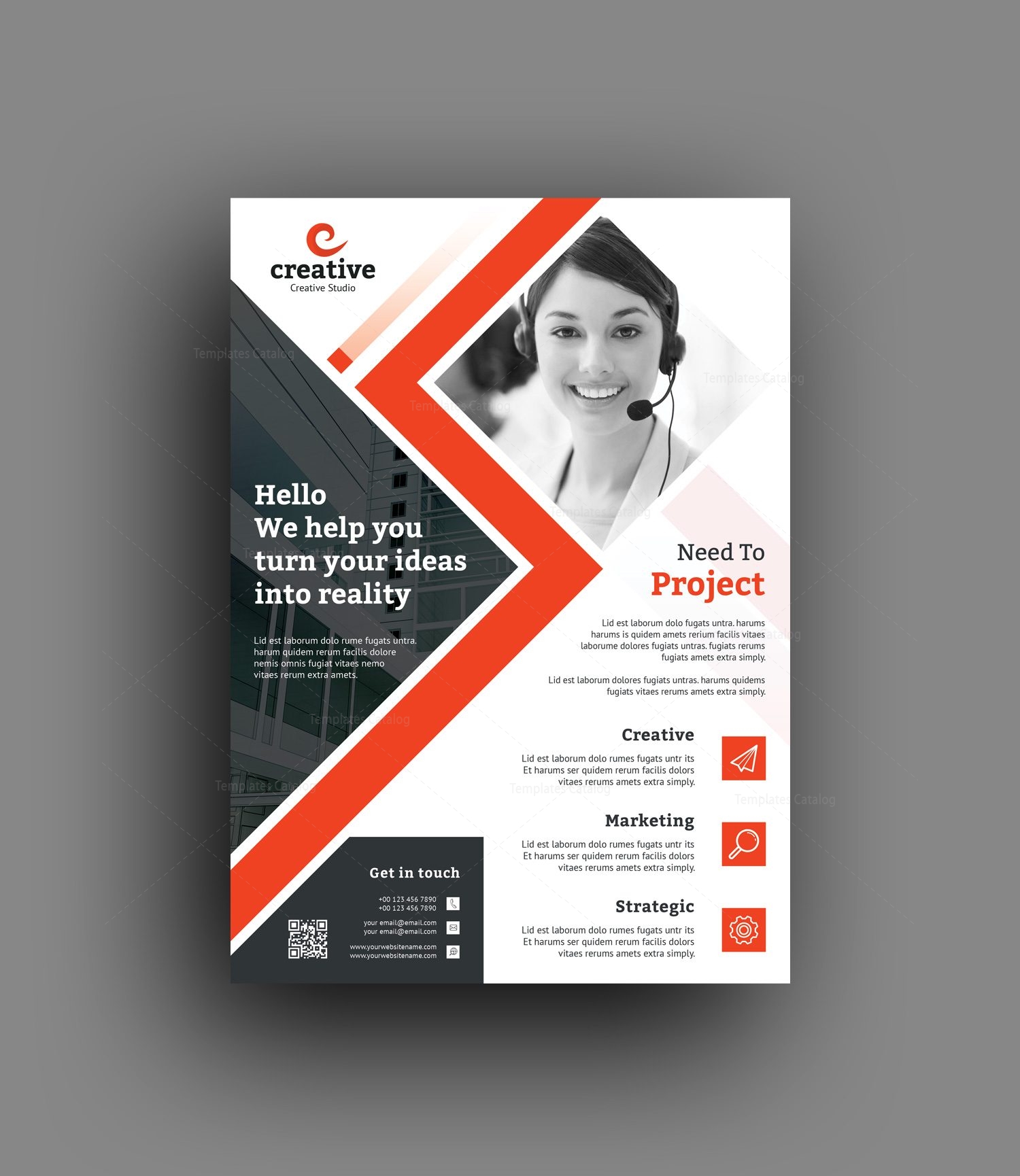 Edison Modern Business Corporate Flyer Template 001420 Template Catalog