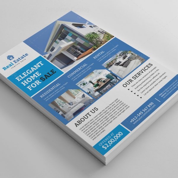 Luxury Real Estate Flyer Template 001468 - Template Catalog