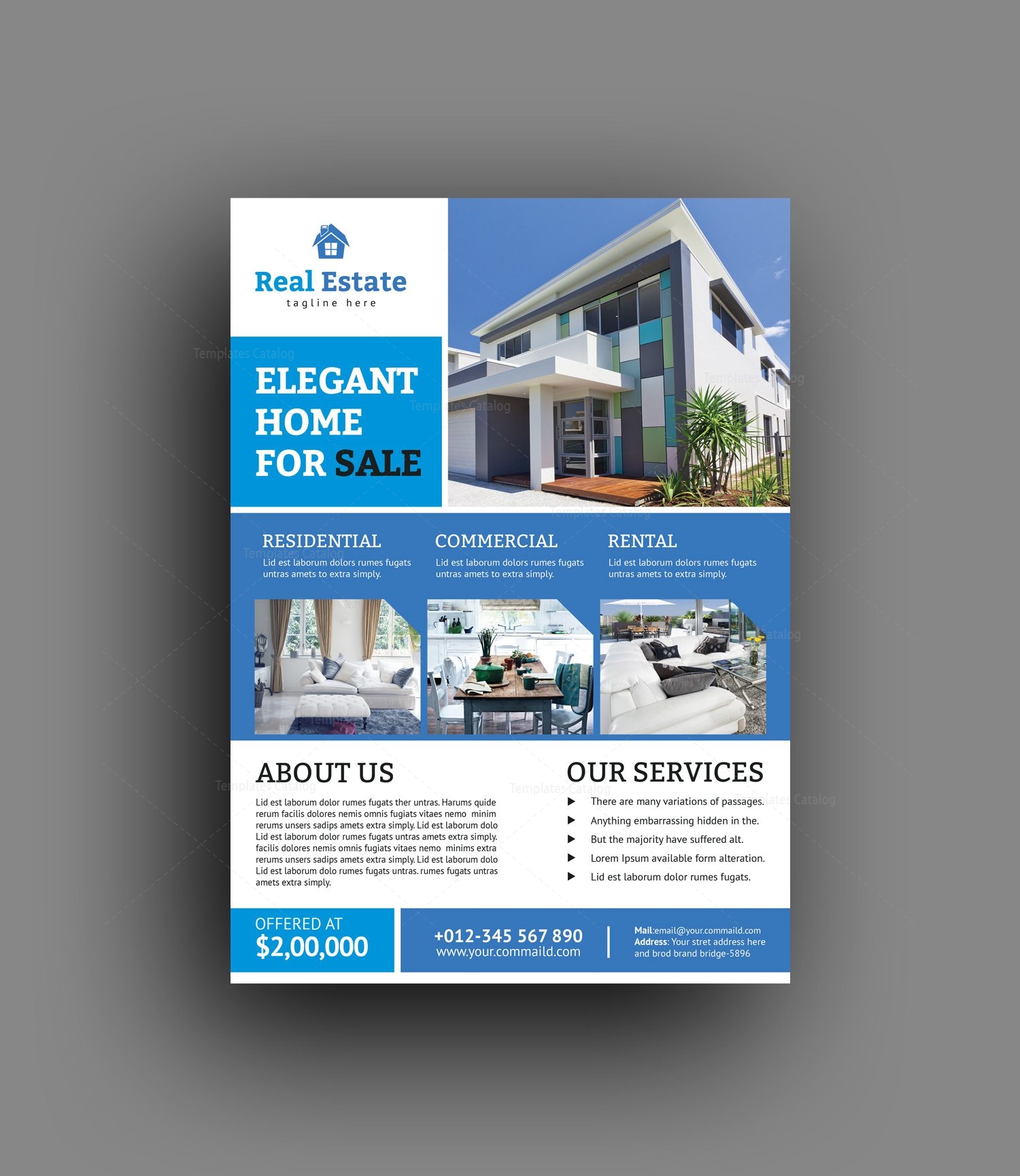 Luxury Real Estate Flyer Template 2