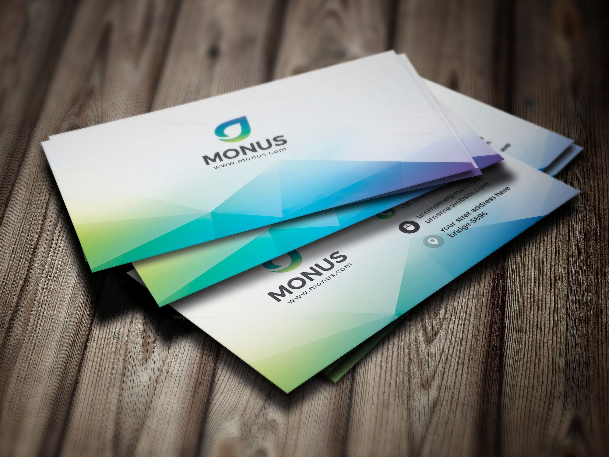 Aurora Modern Business Card Design Template 001593 Template Catalog