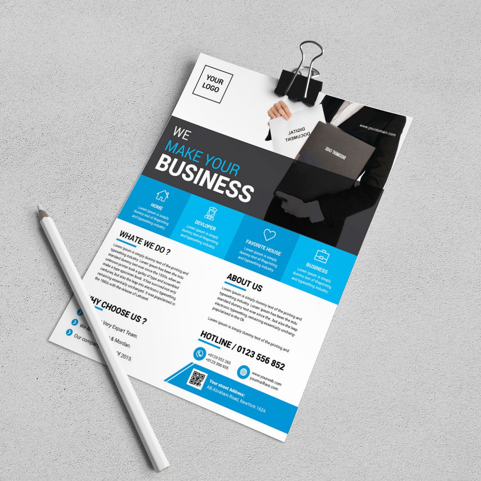 Columbia Creative Business Flyer Design Template 001602 - Template Catalog