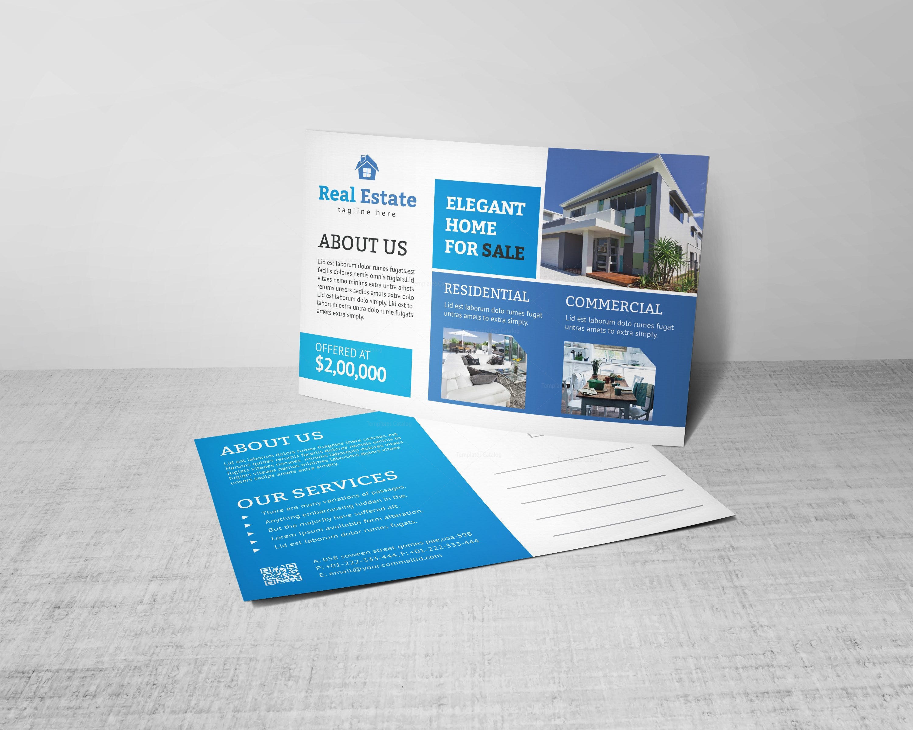 Real Estate Postcards Templates New Business Template