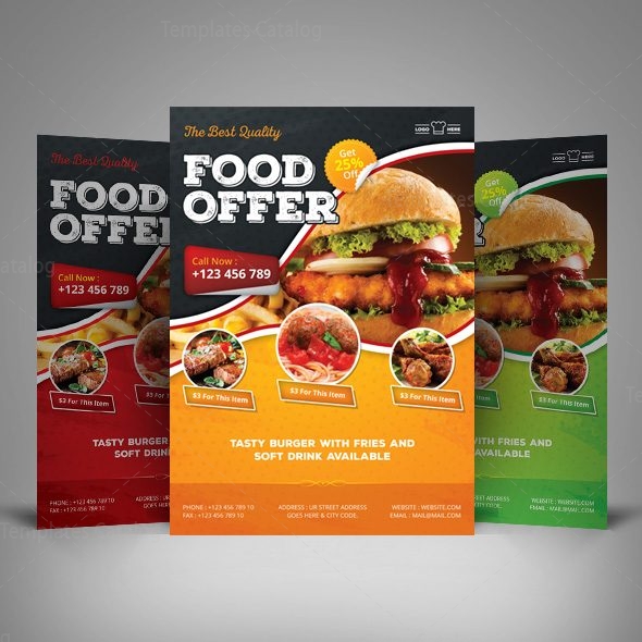 Hamburger Professional Business Flyer Design Template 001514 - Template ...