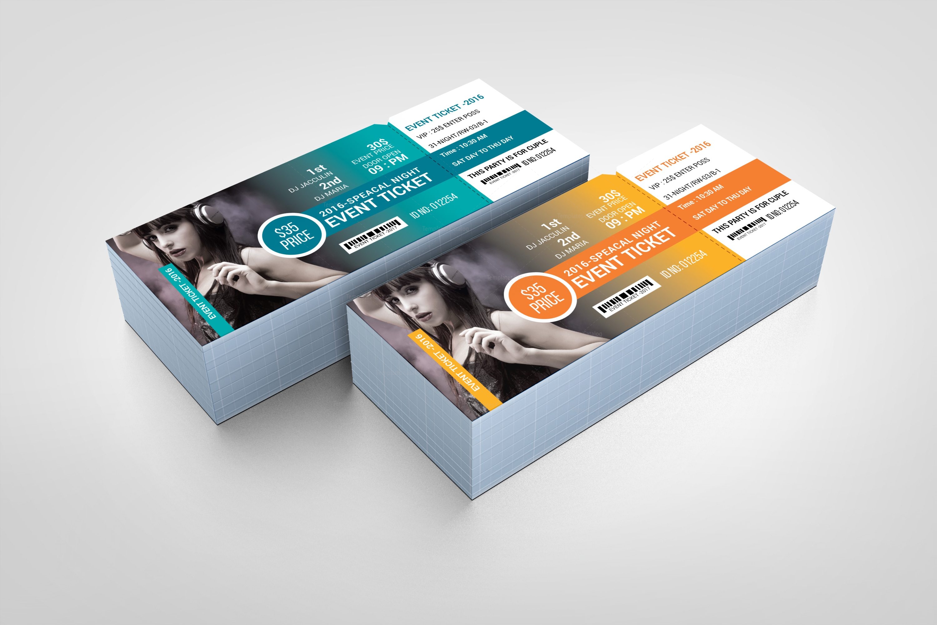 Modern Event Ticket Design Template 001610 Template Catalog