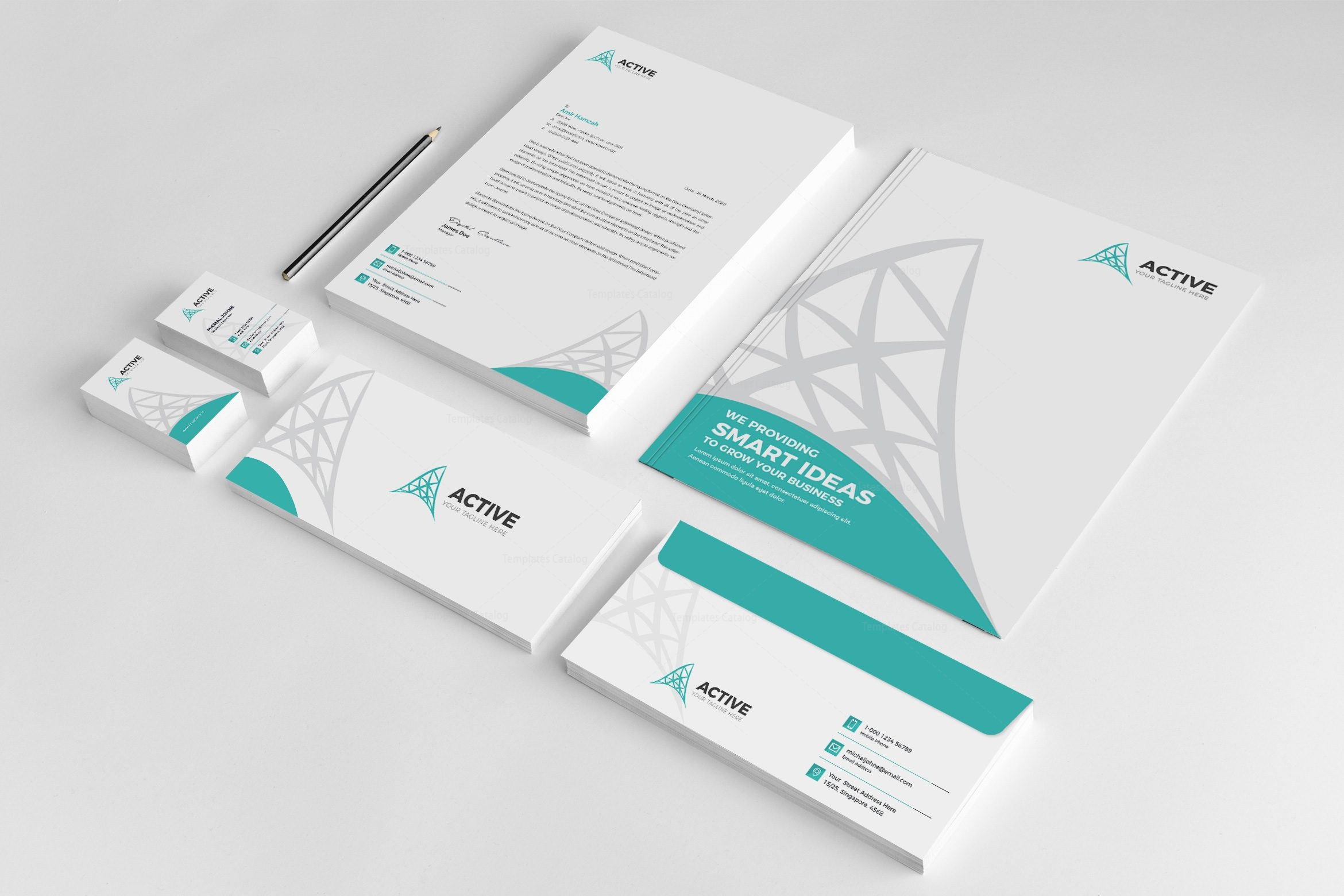 Active Creative Corporate Identity Design Template 001952 Template 