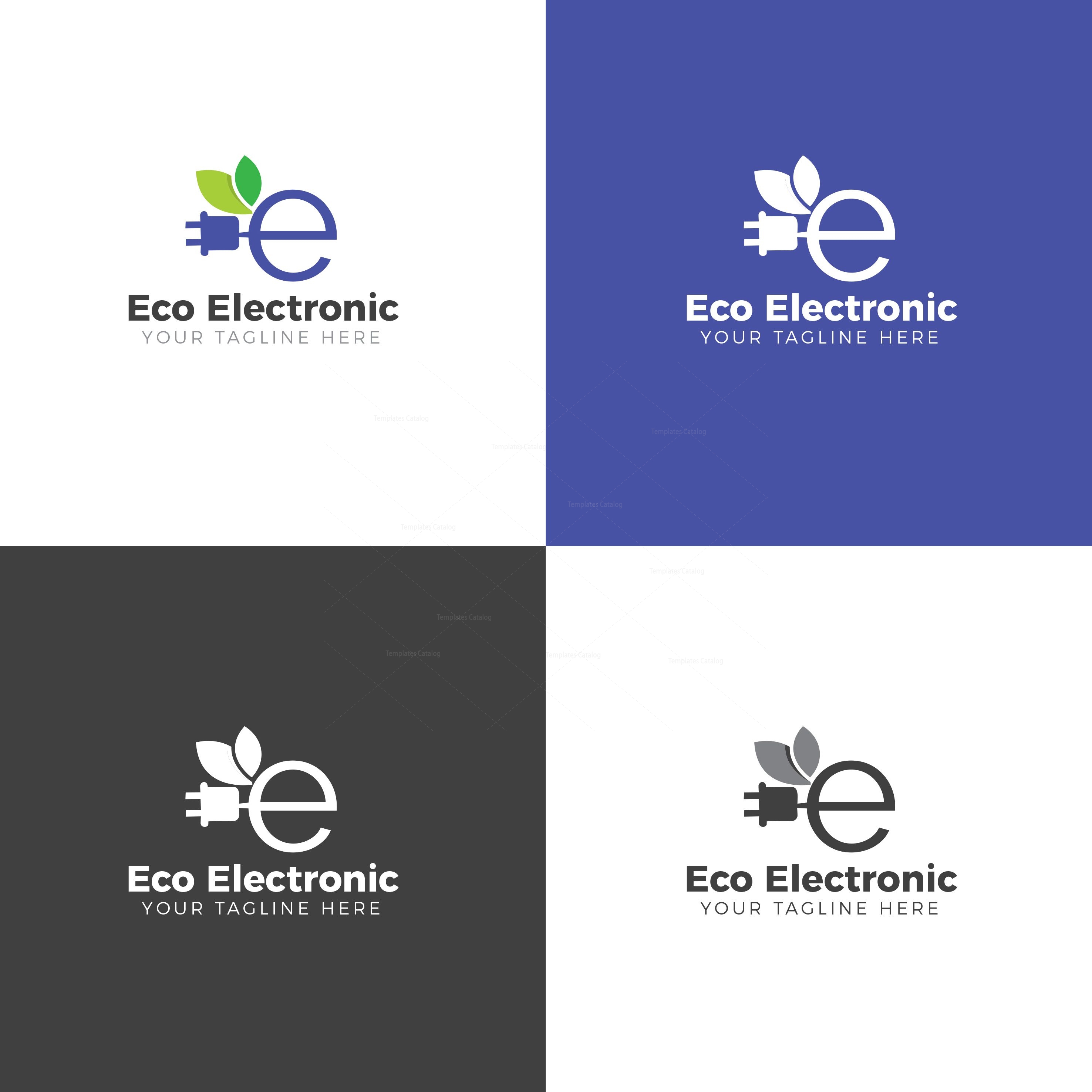 Eco Electronic Creative Logo Design Template 001905 - Template Catalog