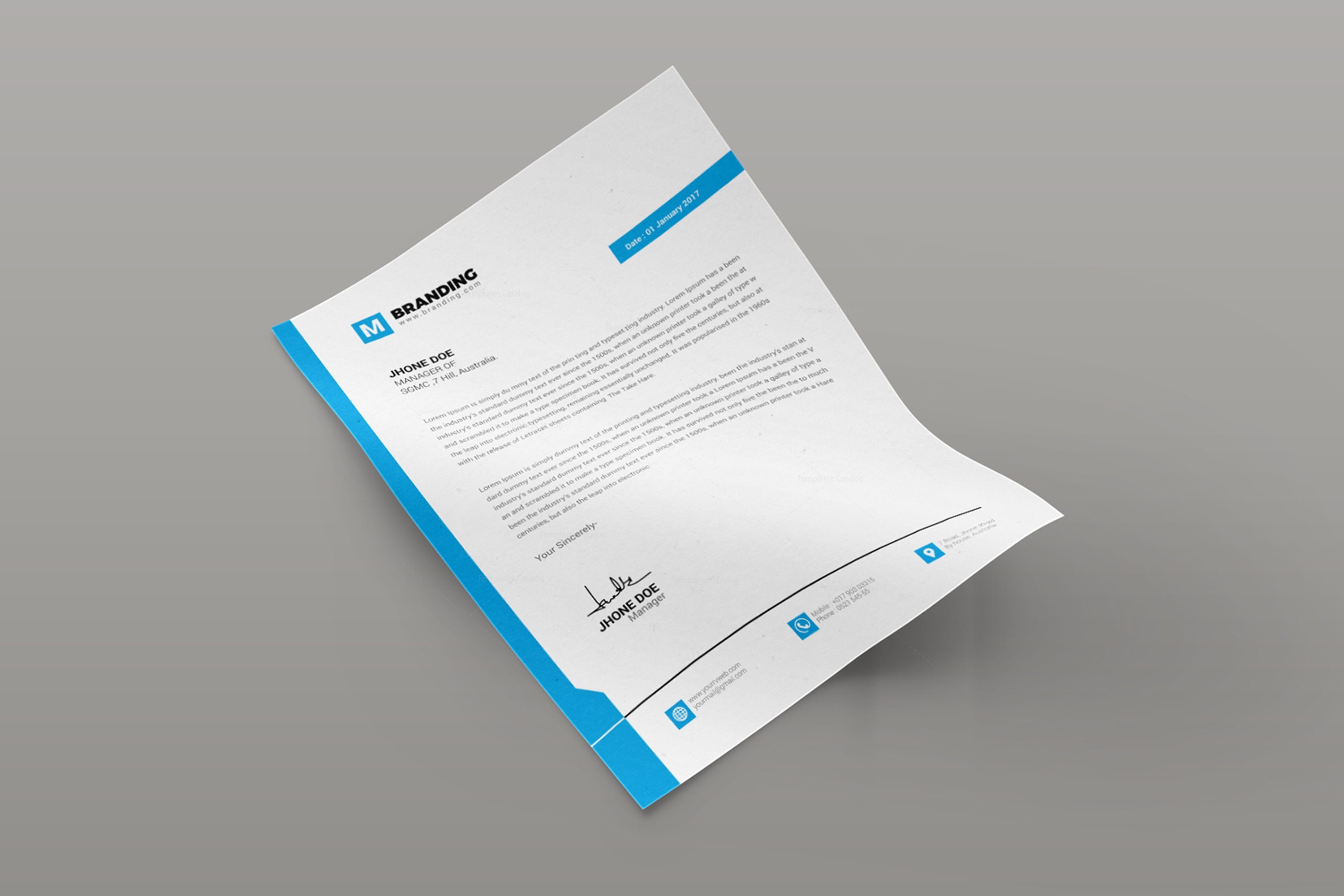 Download Plain Creative Corporate Letterhead Design Template 001963 ...