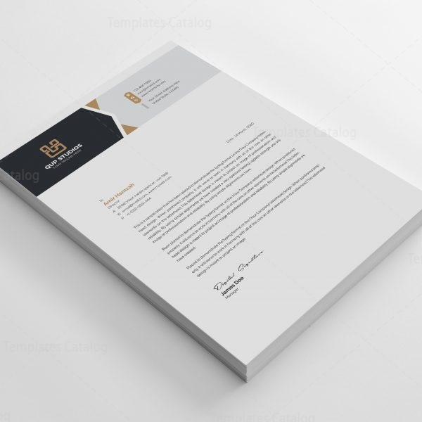 Studio Professional Corporate Letterhead Template 001831 - Template Catalog