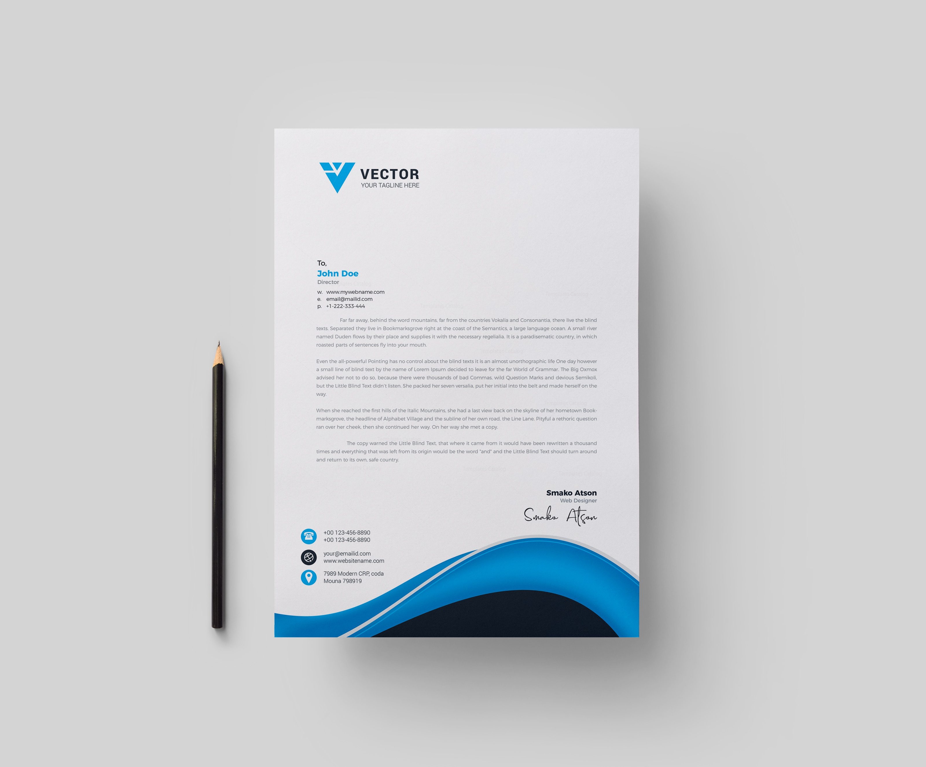 Pharmacy Corporate Letterhead Design Template