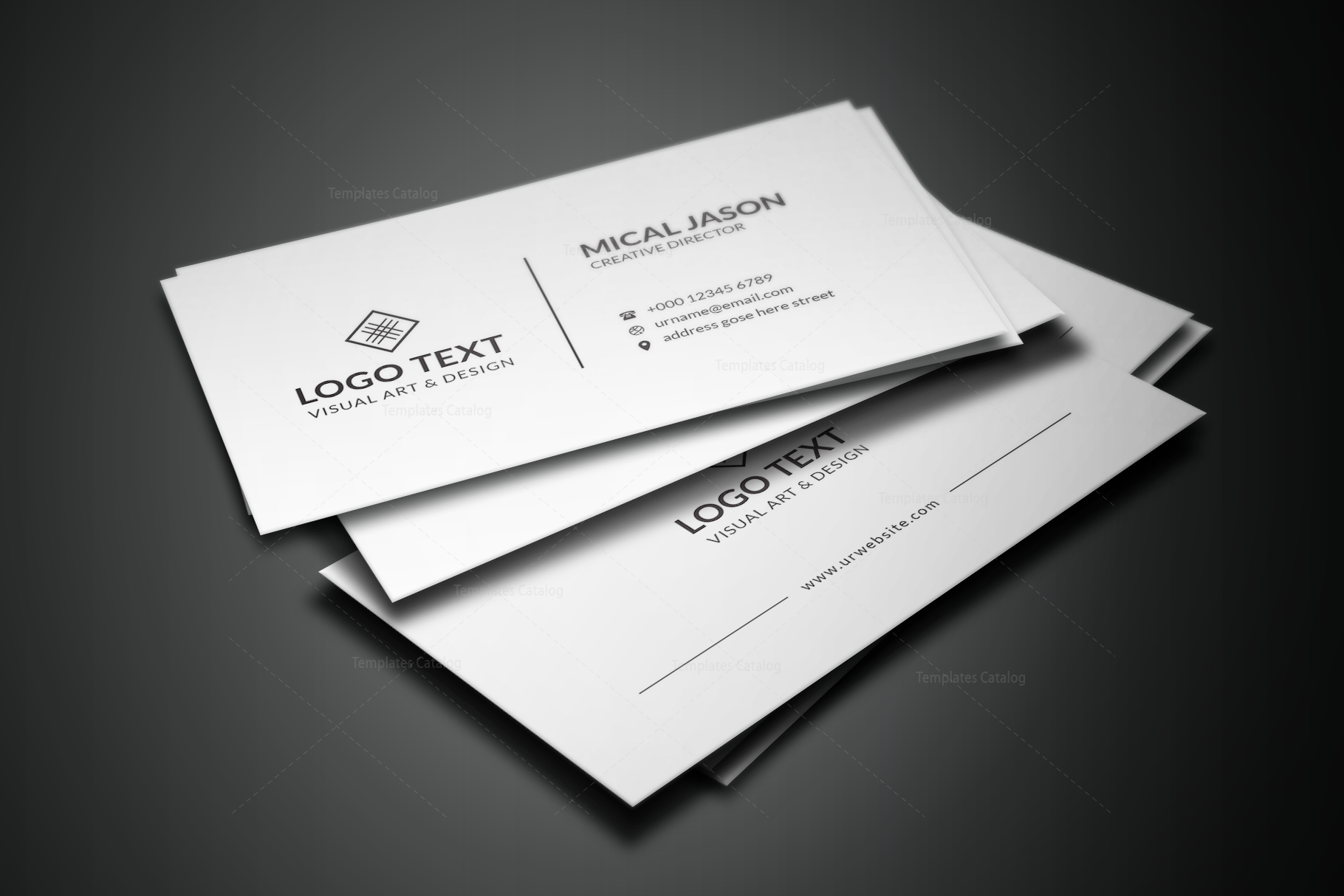 Plain Creative Business Card Design Template Catalog