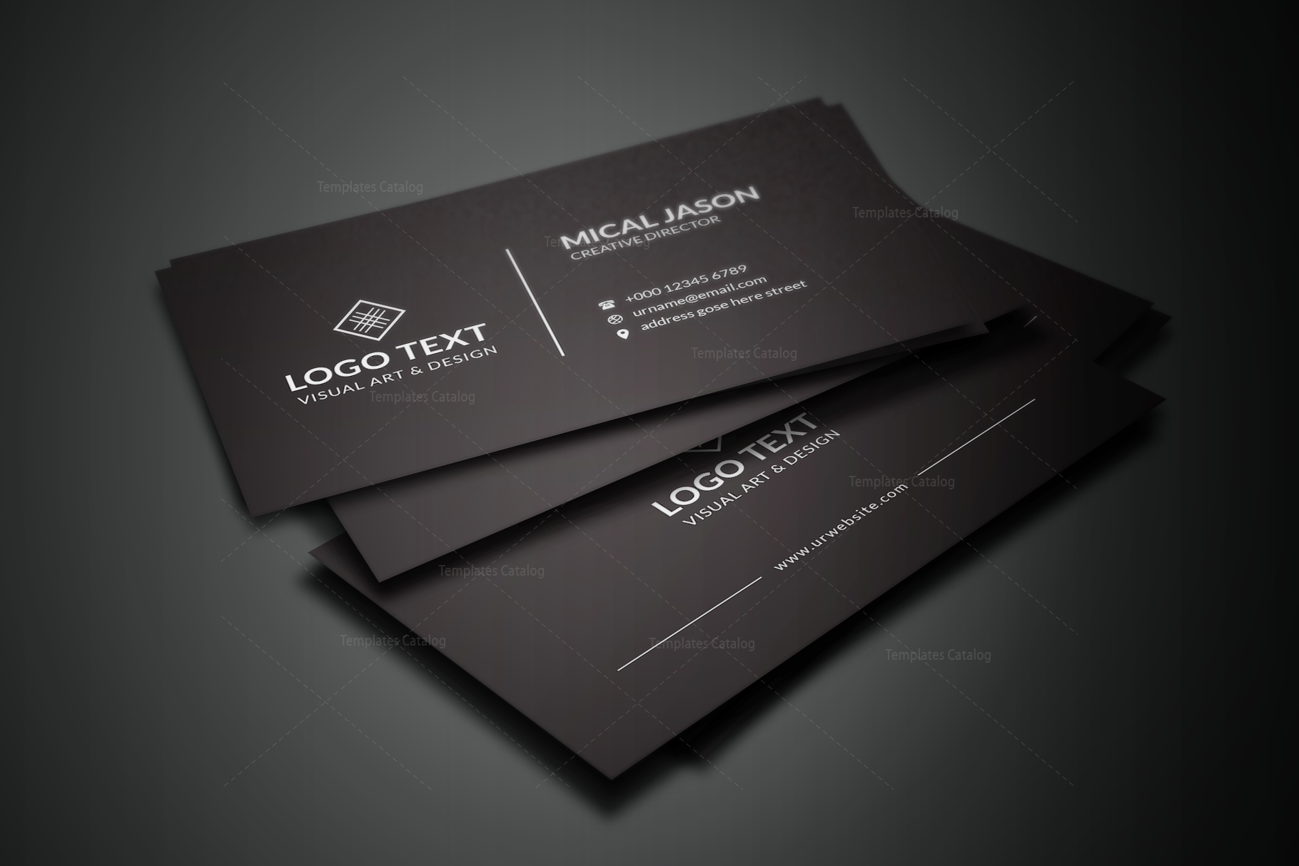 Plain Creative Business Card Design Template Catalog