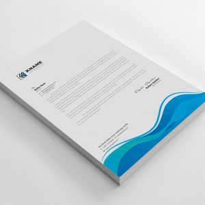 Wave Corporate Letterhead Design Template 002159 - Template Catalog