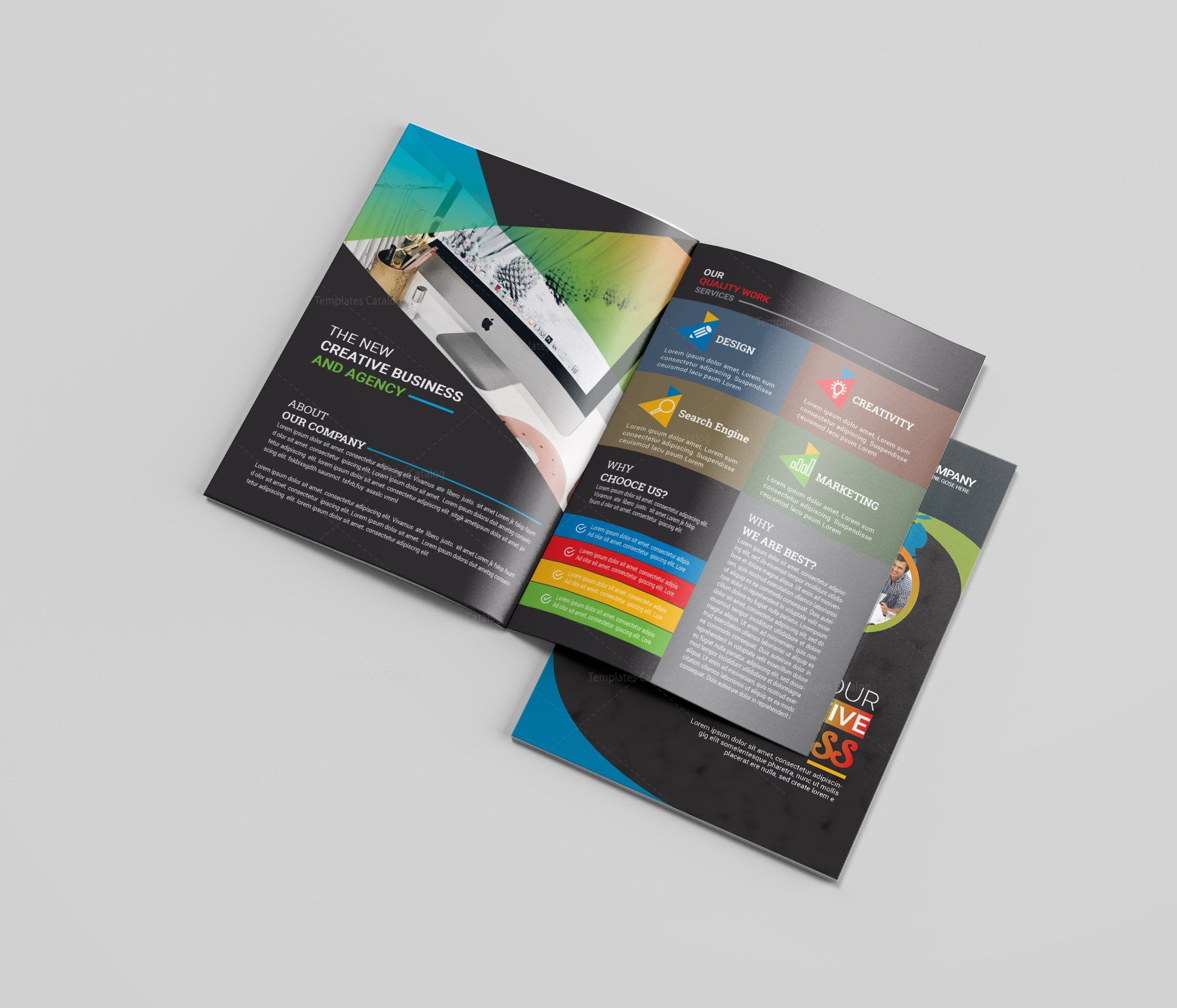 Art Bi-Fold Brochure Template 002377 - Template Catalog