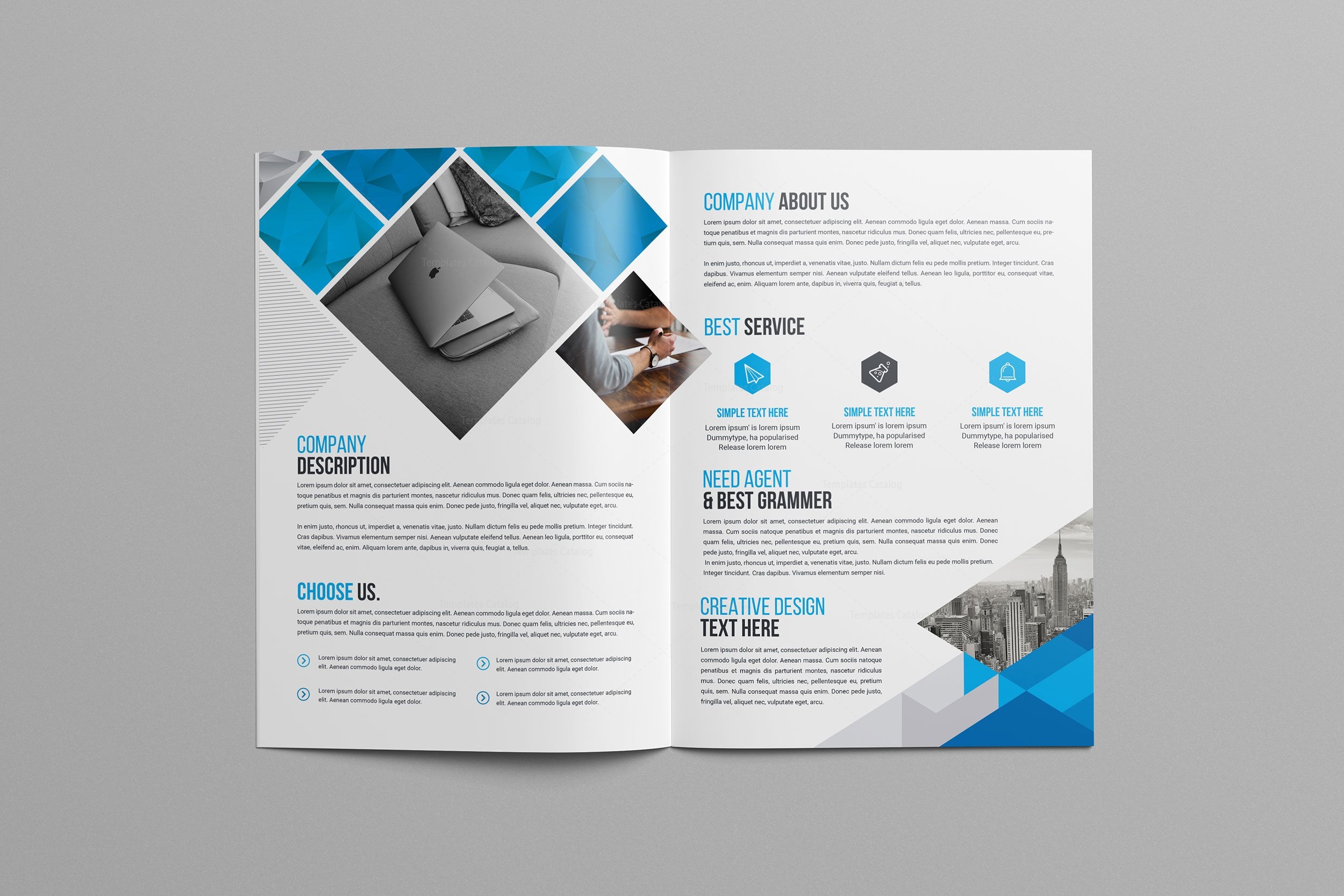 Print Bi-Fold Brochure Design 002922 - Template Catalog