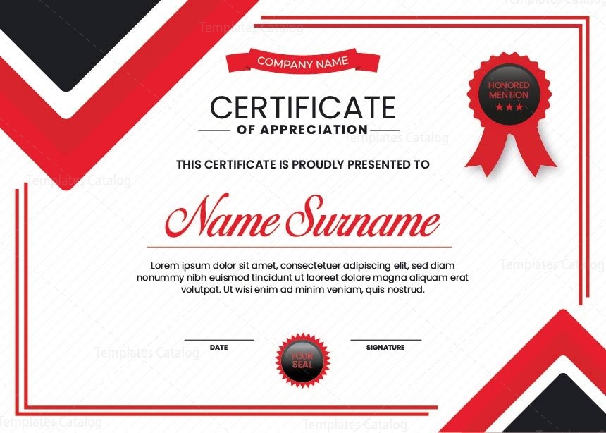 Business Certificate Template 003566 - Template Catalog