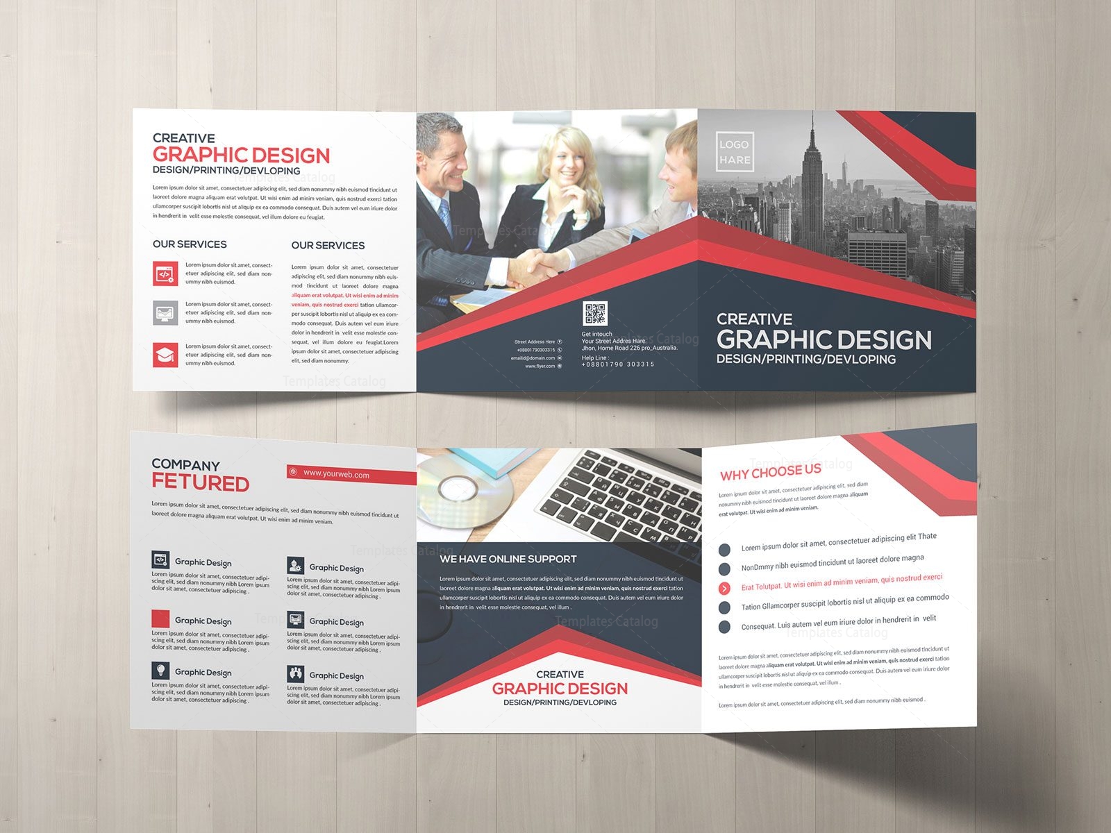 Develop Business Brochure Template 003554 - Template Catalog